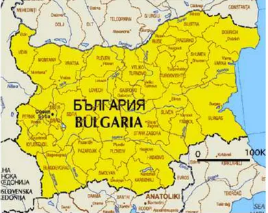 Figura 1: Cartina della Repubblica di Bulgaria 