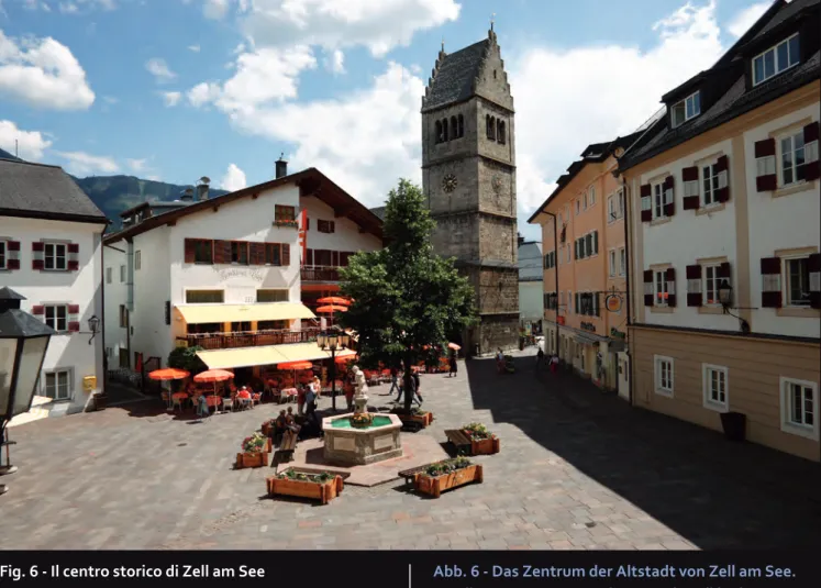 Fig. 6 - Il centro storico di Zell am See  Abb. 6 - Das Zentrum der Altstadt von Zell am See.