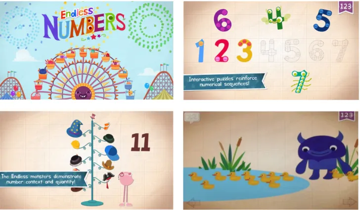 Figure 7 Screenshot from “Endless  numbers“ rehabilitation game app  for children with Dyscalculia