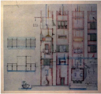 Fig. 1: Le tredici Torri di Guardia di Cannaregio - -tervento progettuale. Università Iuav di Venezia - Archivio Progetti.