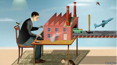 Fig. 9 Illustrazione   del rapporto speciale   di The Economist dal  titolo The third industrial  revolution