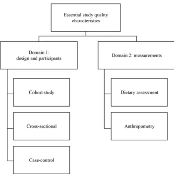 FIGURE 1 The domain-based structure of the essential study quality characteristics.