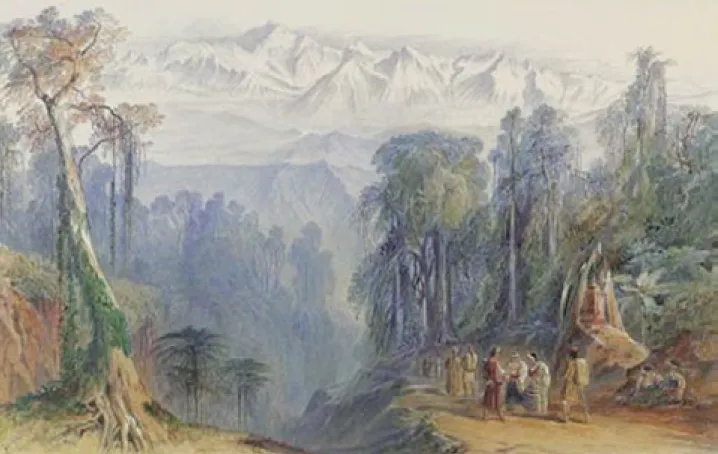 Fig. 1. Kanchenjunga from Darjeeling by Edward Lear (1879)