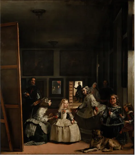 Fig. 1 - Las Meninas, Diego Velázquez, 1656, olio su tela, cm 318 x 276, Madrid, Museo del Prado