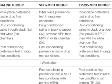 TABLE 2 | Experimental groups.