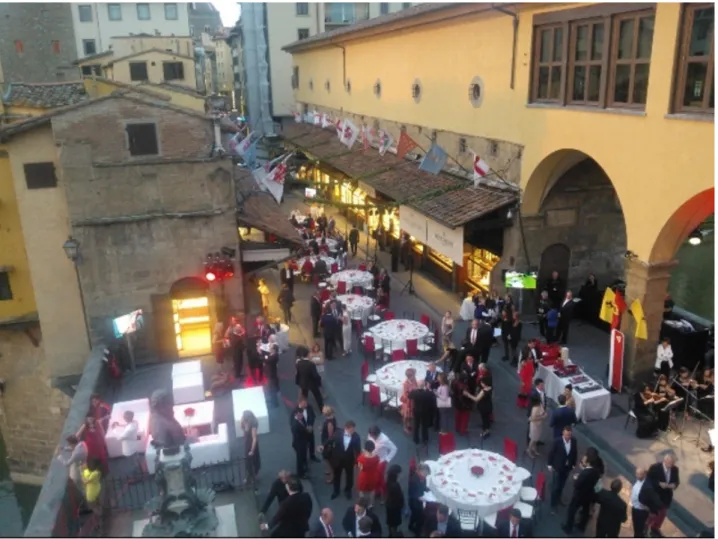 Figura 2 – The Ferrari dinner on Florence’s Ponte Vecchio (2013)