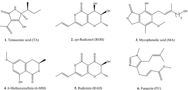 Figure 1. Chemical structures of the selected natural compounds. 
