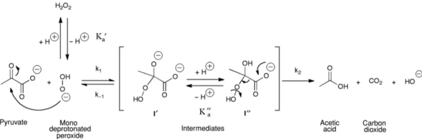Figure 10. The pH dependence of the k sec for decarboxylation of pyruvate by H 2 O 2 at 25  C between pH 4 and 9