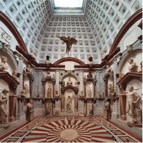 Fig. 1. Tribuna di Palazzo  Grimani, new exhibition  set-up Domus Grimani  1594-2019. The collection 