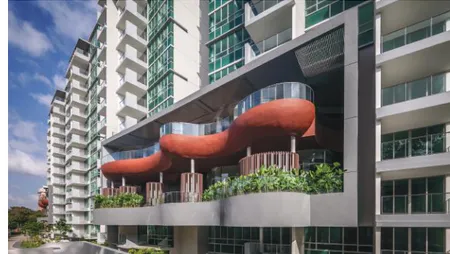 Figure 4. Following the introduction of the Balcony Incentive Scheme, residential  projects in Singapore began seeing disproportionately large balconies, which could  make up almost one-third the total floor area of any given unit