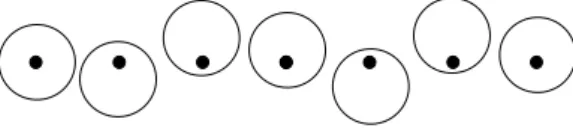 Fig. 2 Although all the dots are equally spaced, so that proximity may  not function, they are grouped according to their direction  In the present research, three experiments were carried out  in order to investigate the effect of directionality, as a glo
