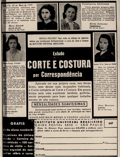 Figura 2 - Anúncio do Instituto Universal Brasileiro no Jornal das Moças nº 1825, em 8 jun