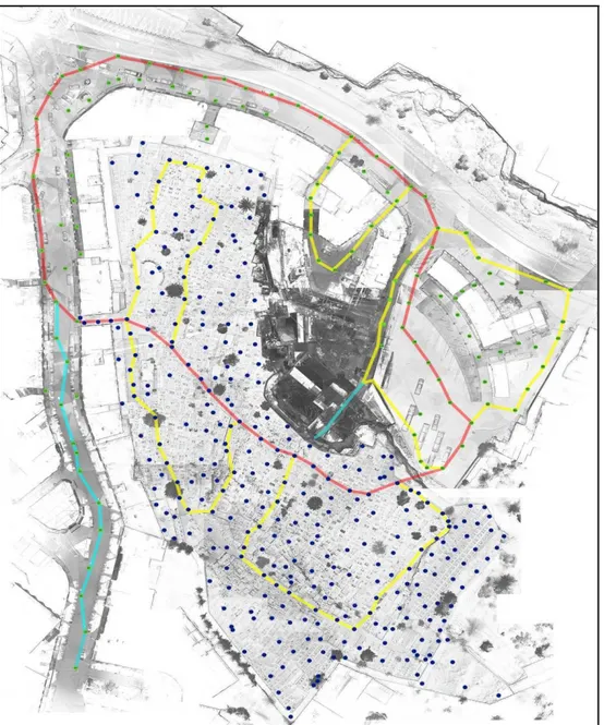 Figure  7.  Planimetry  with  Scanning  Project:  in  Red  the  Main  Polygon,  in 