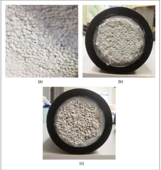 Figure 7.  Samples used in the tests: (a) finished coating material as used in the reverberation room, (b) 