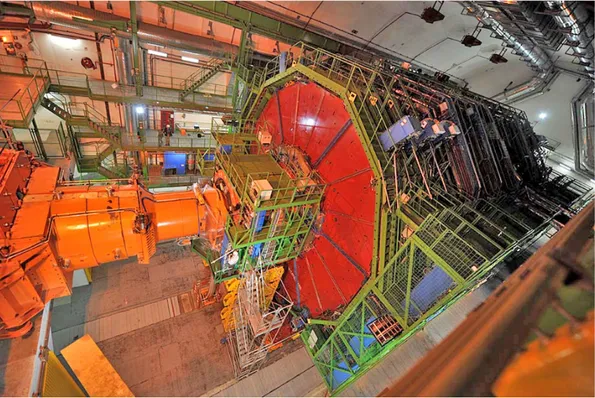 Figure 3. The CMS experiment in its final, closed configuration in the underground experimental cavern.