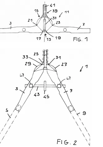 Figura 5. Il compasso nella posizione di stampaggio e nella posizione di funzionamento