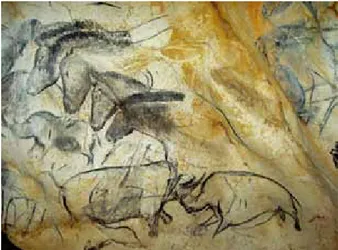 Figure 1. Panel with horses in the cave Chauvet - Pont d’Arc (Ardeche) c