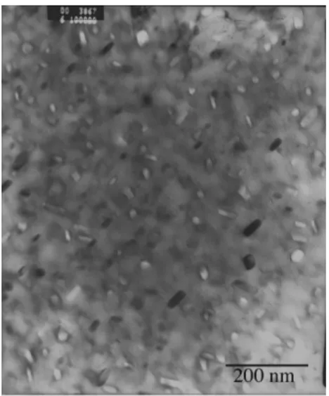 Figure 3  TEM micrograph: detail of the 17-4 PH steel sample kept at 620°C for four hours