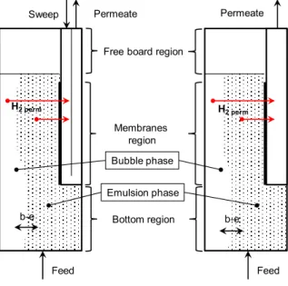 Figure A.1. Scheme of fluidized bed membrane reactor developed in ACM for vacuum pump and 