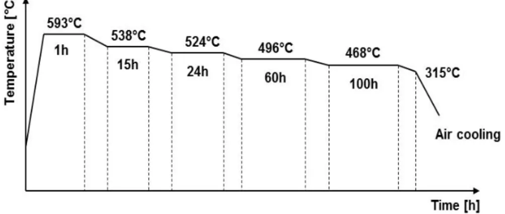 Figure 1 shows a typical step cooling operation which is in use by the American Petroleum Institute (API) [23]; low heating and cooling rates are as well specified (as reported below), and their contribution to damage accumulation is as important as holdin