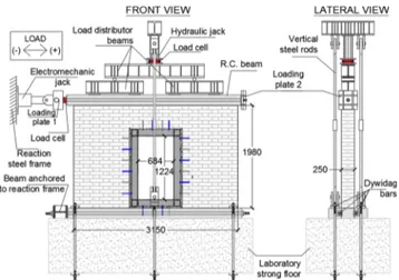 Fig. 5 ) was placed at the right end of the RC top beam and connected to  the opposite plate (1 in  Fig