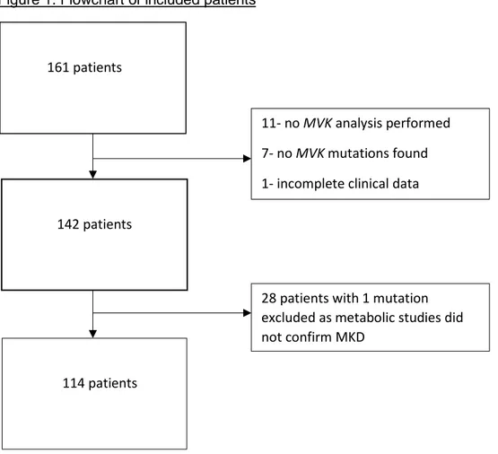 Figure 1. Flowchart of included patients 