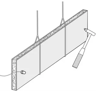 Figure 3. Setup of the beam and sensors required for the determination of the natural frequencies
