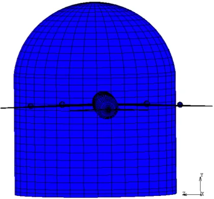 Fig. 7 - View of aircraft impact direction  