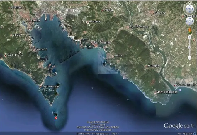 Figura 8: Area del Golfo di La Spezia [11] 