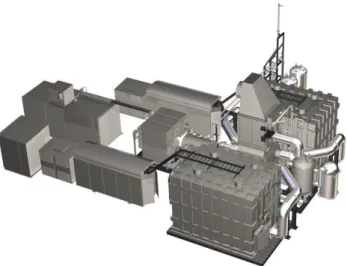 Figure 5 – FuelCell Energy’s DFC3000 MCFC power plant comprises three major functional elements:   Electrical Balance of Plant, Mechanical Balance of Plant, and Fuel Cell Modules 