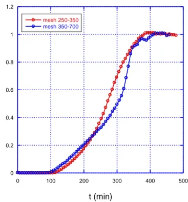 Fig. 1.19 - Curve di breakthrough di campioni dello stesso carbone a differente mesh,   m=300 mg, campione AC7_8 e AC7-9 