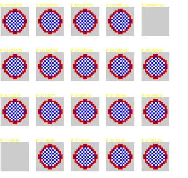 Figura 22: Distribuzione di U235 (#/b∙cm) a EOC (ARO). 