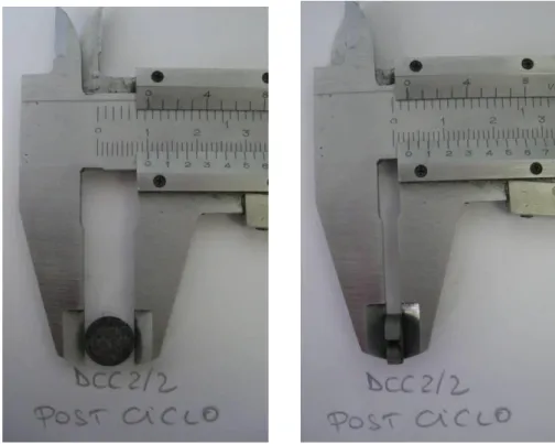 Fig. 11: Misurazione del campione D CC2/2 dopo il ciclo termico