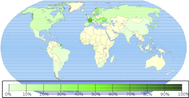Fig. 4- Percentuale di energia prodotta da fonte nucleare 