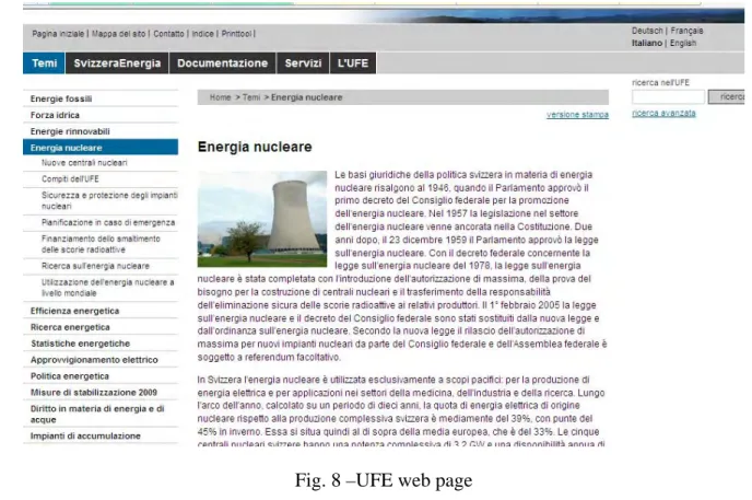 Fig. 8 –UFE web page 