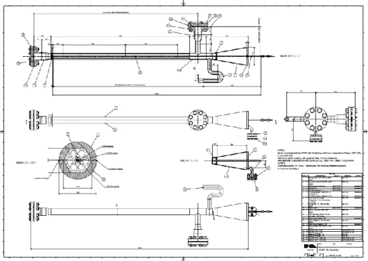 Figure 8 Overall bundle layout: technical drawing