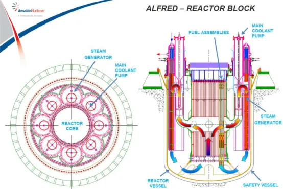 Figura 16 Nocciolo Reattore ALFRED 