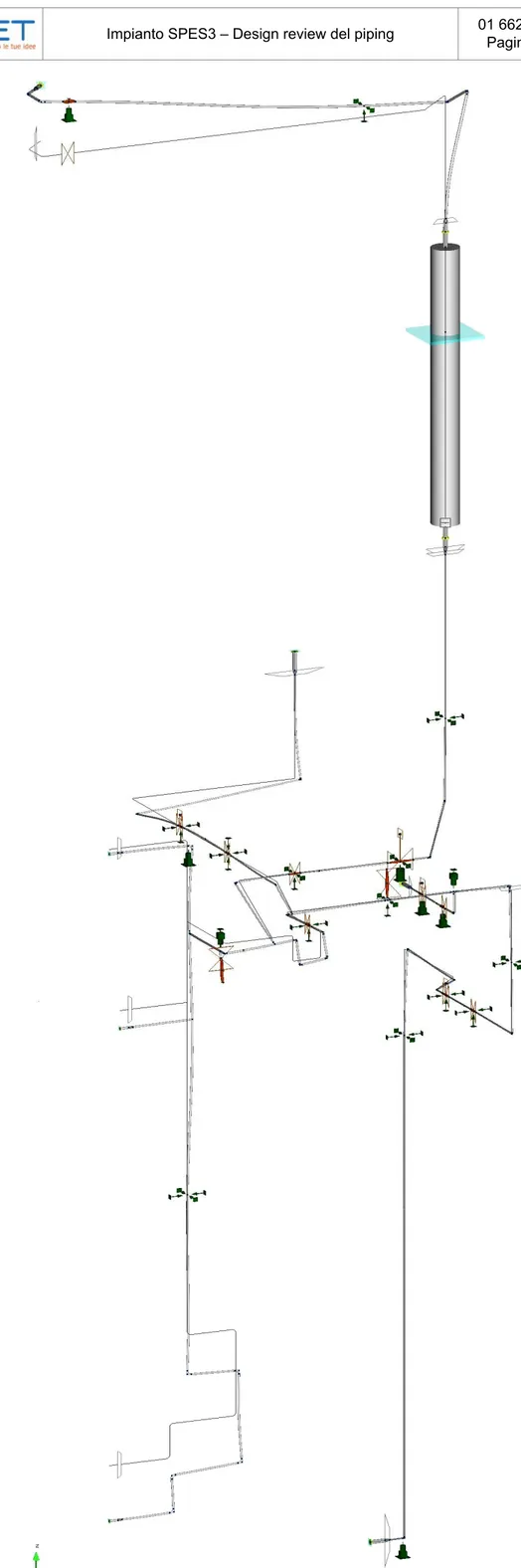 Figura A1-13: DVI-A caso 1: Visualizzazione degli spostamenti del circuito sotto effetto combinato del peso del  sistema e del suo contenuto  