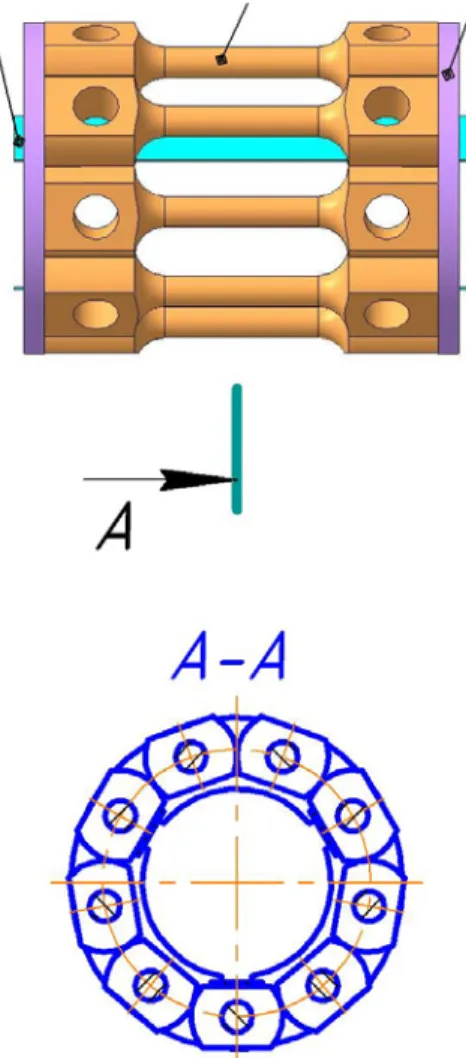 Figure 14.  The cartridge for tensile specimens (RIAR design) 