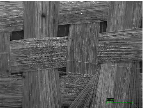 Fig. 5 – Tessuto di SiC (50X) 