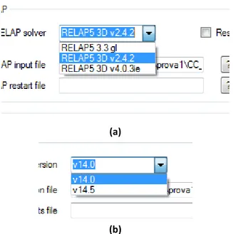 Figure 10: CRCoupler main form, general information tab, selection of RELAP and CFX solvers