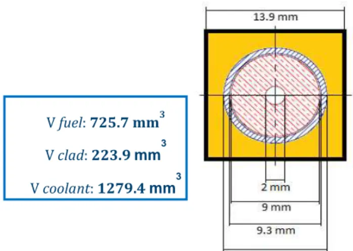 Figura 1: Modello del volumetto di riferimento, altezza 12 mm (sezione). 