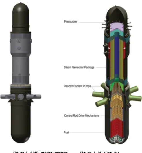 Figura	
  2. SMR	
  integral	
  reactor	
  	
  	
  	
  	
  	
  	
  	
  	
  	
  	
  	
  	
  Figura	
  	
  3.	
  RV	
  cutaway	
   	
  