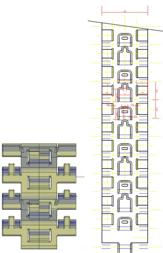 Figura 1. A sinistra: vista dall’alto della griglia di input ANN/ENEA, a destra proposta FN 