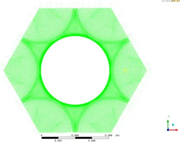 Figure 12 View of the infinite lattice sub-channel  