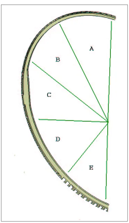 Figura C.1: Zone di suddivisone dell’ordinata per la visualizzazione della tensione di  Von Mises