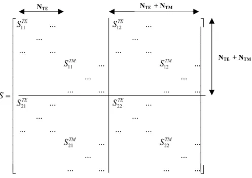 Fig 3.3 Schema della matrice di scattering generalizzata 