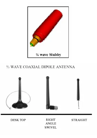 Fig. 3.5 Tipiche antenne esterne 