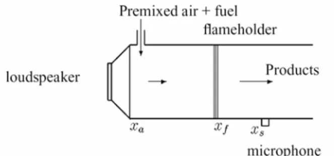 Figura 1-0-14 Schema del combustore con un End-Mounted loudspeaker 