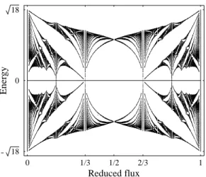 Figura 2.4: Lo spettro “a farfalla” di Hofstadter per il T 3 , tratto da Vidal [17]